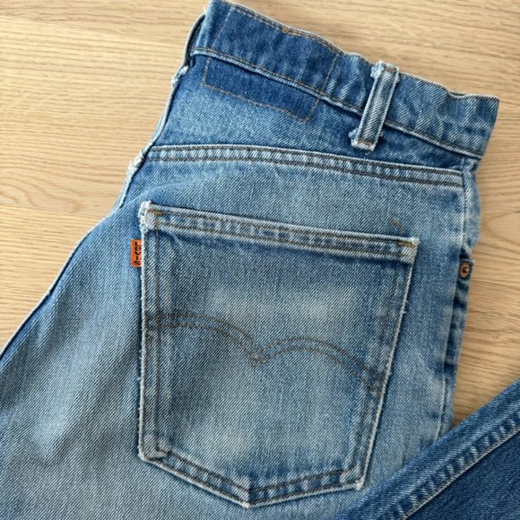 VINTAGE ORANGE LABEL LEVIS JEANS - Picture 4 of 9